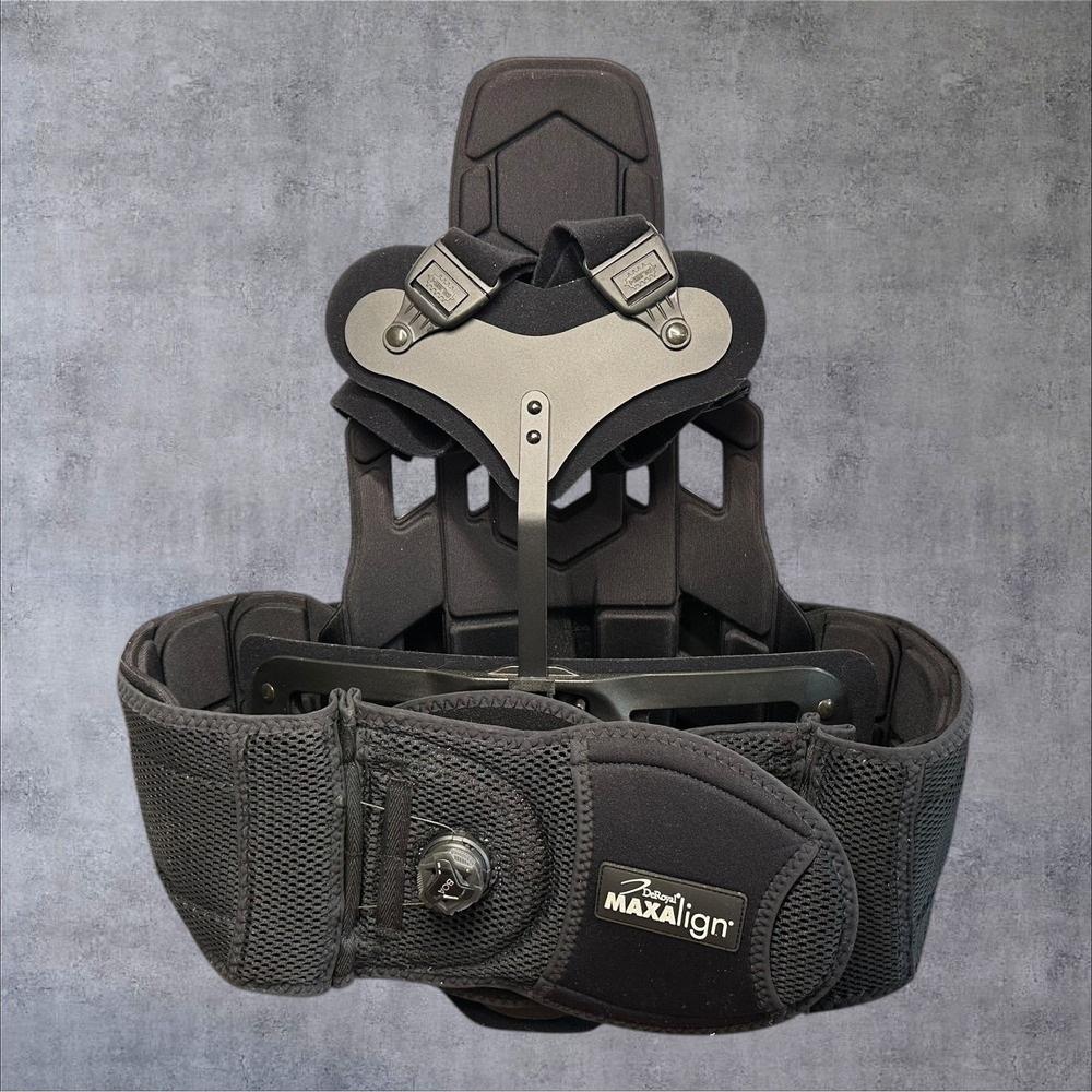 DeRoyal MAXAlign TLSO Back Brace Unisex Adjustable Black Spinal Support